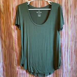 BOGO AE American Eagle soft & sexy top olive tee M